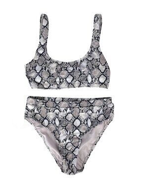 Envya Womens Small Snake Print Tank Top  Bikini High Waisted Like New Swim